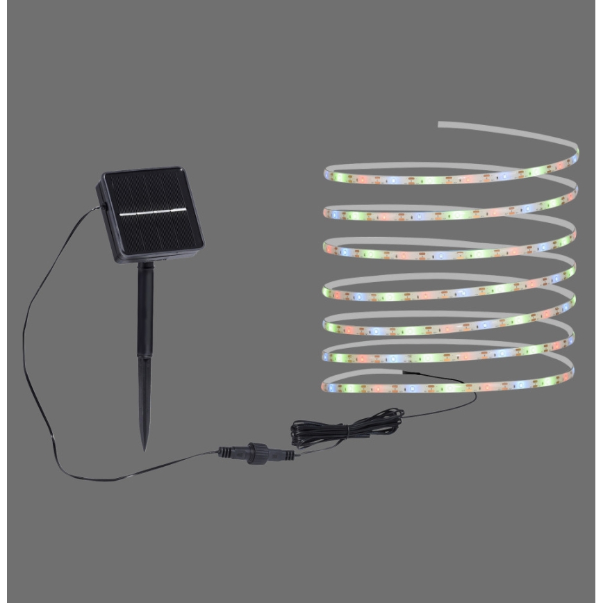 JUST LIGHT. 19971-18 - LED RGB saulės juosta TEANIA LED/3,7V 5 m 1200 mAh IP44 juoda
