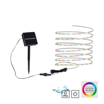 JUST LIGHT. 19971-18 - LED RGB saulės juosta TEANIA LED/3,7V 5 m 1200 mAh IP44 juoda
