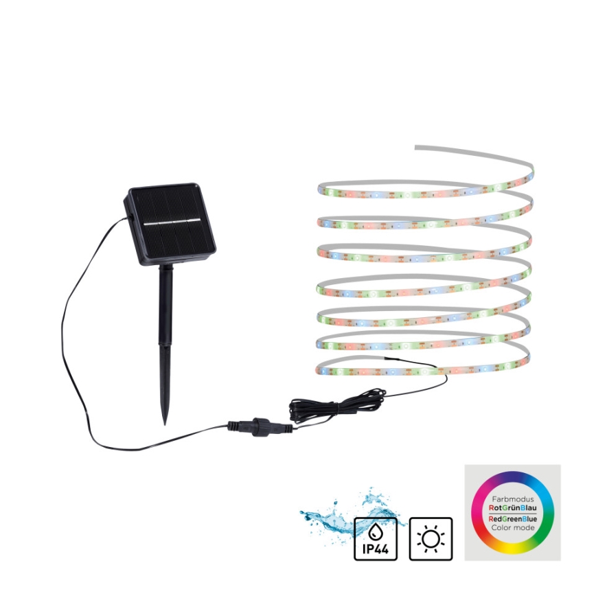 JUST LIGHT. 19971-18 - LED RGB saulės juosta TEANIA LED/3,7V 5 m 1200 mAh IP44 juoda