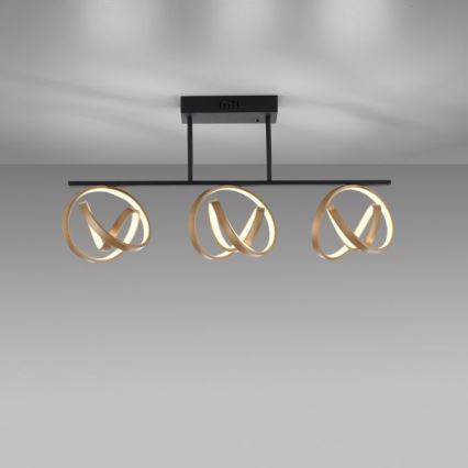 JUST LIGHT. 6245-18 - LED Pritemdomas tvirtinamas sietynas LOOP 3xLED/11W/230V 2700-5000K + nuotolinio valdymo pultas