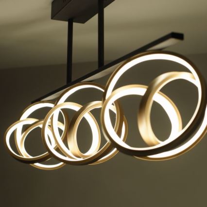 JUST LIGHT. 6245-18 - LED Pritemdomas tvirtinamas sietynas LOOP 3xLED/11W/230V 2700-5000K + nuotolinio valdymo pultas