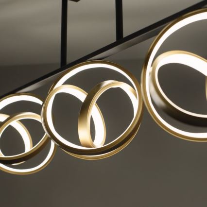 JUST LIGHT. 6245-18 - LED Pritemdomas tvirtinamas sietynas LOOP 3xLED/11W/230V 2700-5000K + nuotolinio valdymo pultas