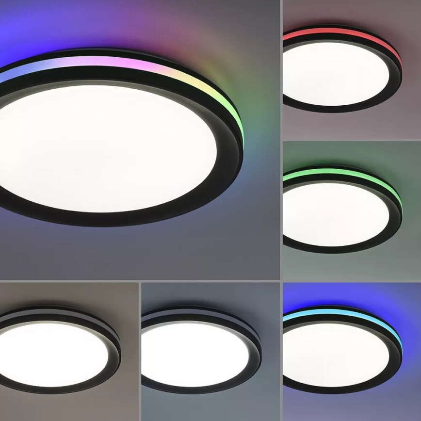 JUST LIGHT. 7509018 - LED RGBW reguliuojamas lubų šviestuvas GANGES LED/24W/230V 2700-5000K + nuotolinis valdymas