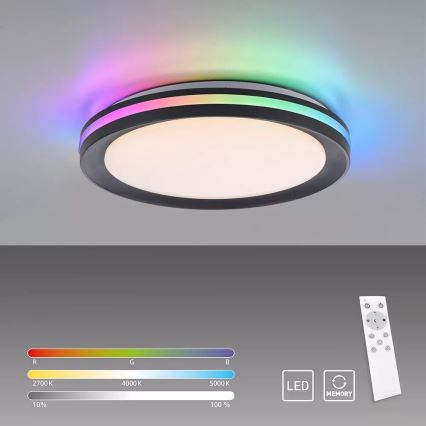 JUST LIGHT. 7509018 - LED RGBW reguliuojamas lubų šviestuvas GANGES LED/24W/230V 2700-5000K + nuotolinis valdymas