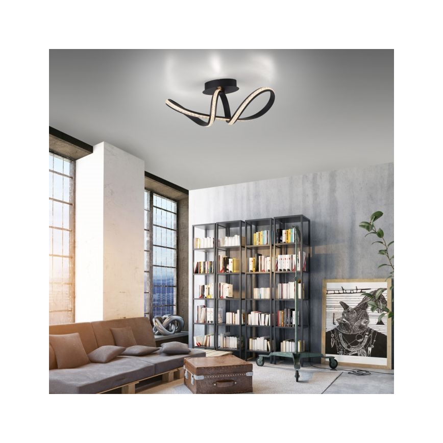 JUST LIGHT. 8475-18 - LED Pritemdomas tvirtinamas sietynas BRILLA LED/29W/230V juoda