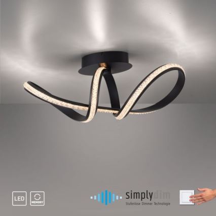 JUST LIGHT. 8475-18 - LED Pritemdomas tvirtinamas sietynas BRILLA LED/29W/230V juoda
