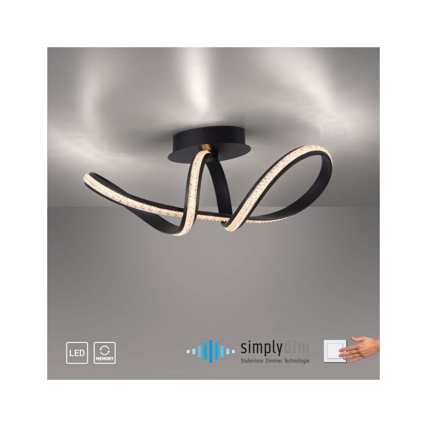 JUST LIGHT. 8475-18 - LED Pritemdomas tvirtinamas sietynas BRILLA LED/29W/230V juoda