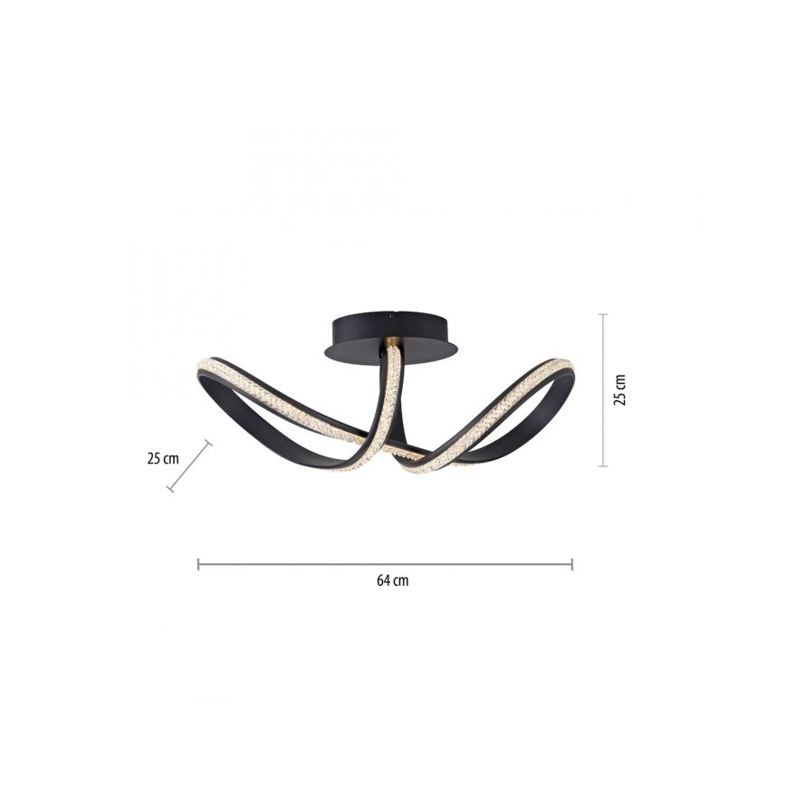 JUST LIGHT. 8475-18 - LED Pritemdomas tvirtinamas sietynas BRILLA LED/29W/230V juoda