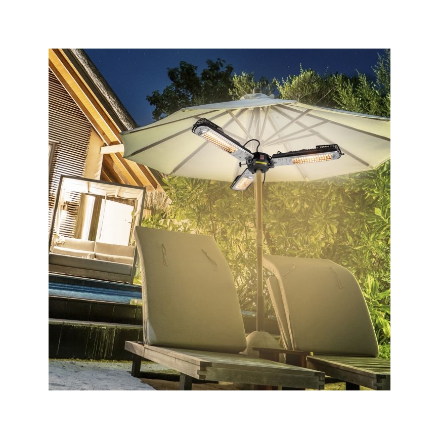 JUST LIGHT. 99513-18 - Lauko šildymo elementas GLOW 3x650W/1300W/2000W/230V IP34