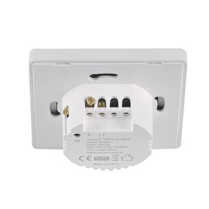 Jutiklinis jungiklis vienpolis SMART 800W/230V baltas Wi-Fi Tuya