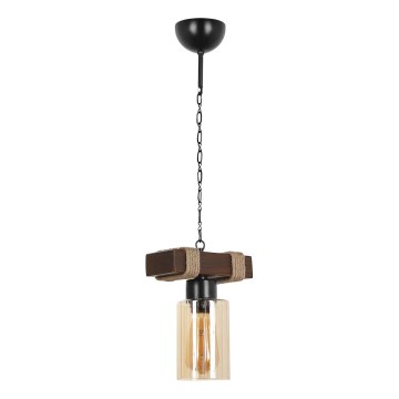 Kabanti liustra ant grandinės JASMIN 1xE27/40W/230V ruda/smėlinė