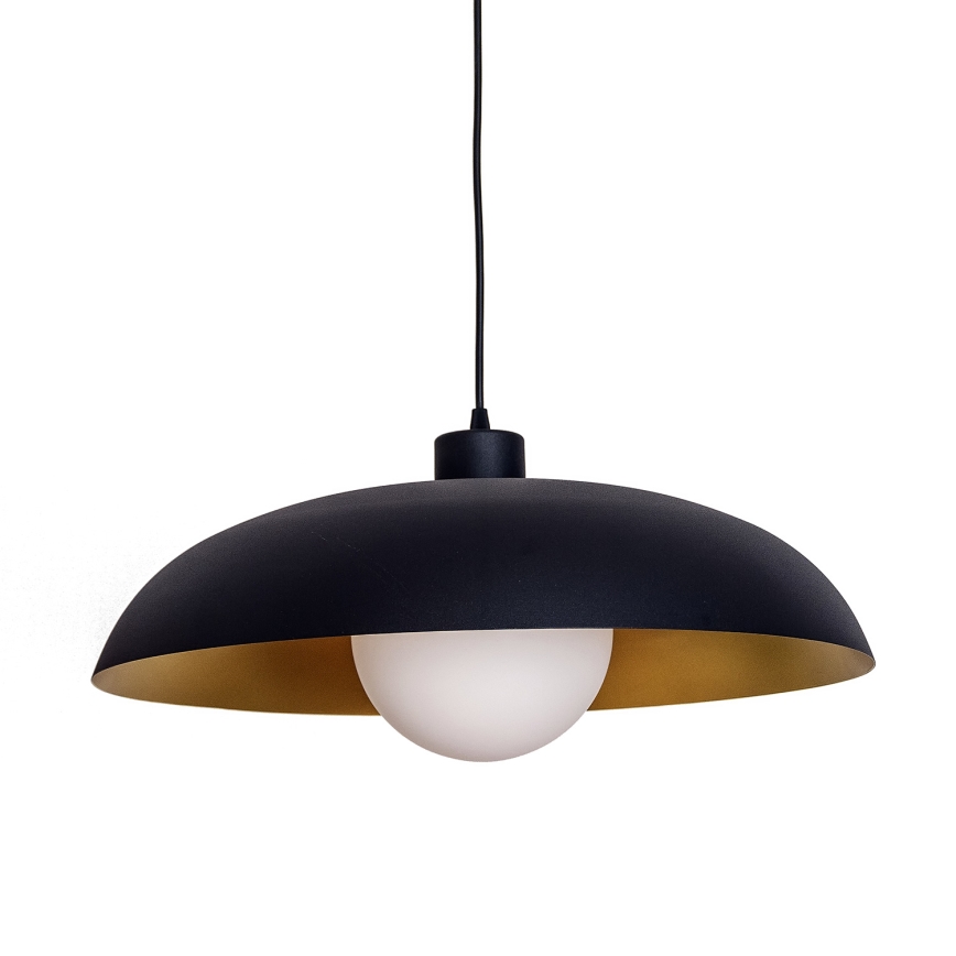 Kabantis šviestuvas ant laido ECLIPSE 1xE27/15W/230V juodas/auksinis