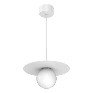 Kabantis šviestuvas ant laido FLAT 1xE27/15W/230V baltas