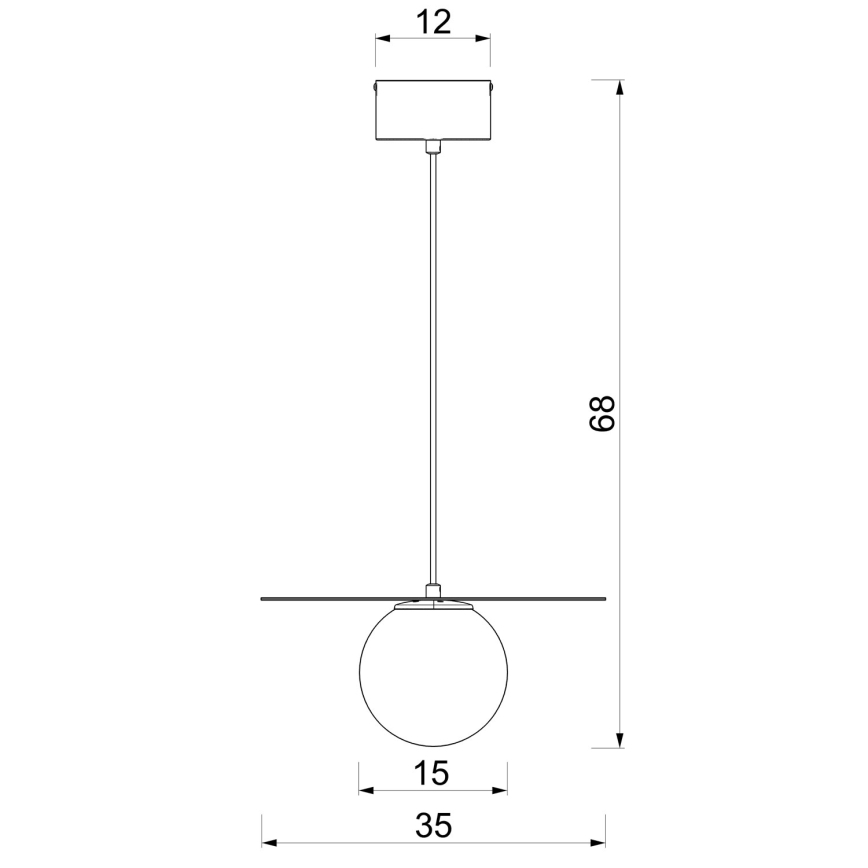 Kabantis šviestuvas ant laido FLAT 1xE27/15W/230V baltas