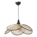 Kabantis šviestuvas ant laido FUME 1xE27/40W/230V skersmuo 45 cm juoda/bėžinė