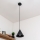 Kabantis šviestuvas ETNA II su laidu 1xE27/15W/230V, skersmuo 18,5 cm, juodas
