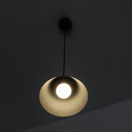 Kabantis šviestuvas ETNA II su laidu 1xE27/15W/230V, skersmuo 18,5 cm, juodas
