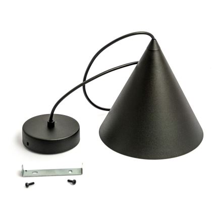 Kabantis šviestuvas ETNA II su laidu 1xE27/15W/230V, skersmuo 18,5 cm, juodas