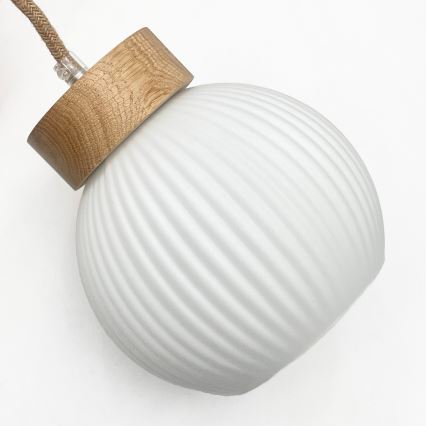 Kabantis šviestuvas su laidu LOOMIS 5xE27/15W/230V 130 cm smėlinė/ąžuolas