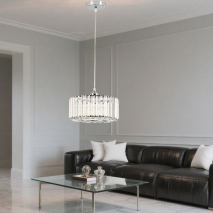 Kabantis šviestuvas VETRO ant lanko 1xE27/60W/230V blizgus chromas