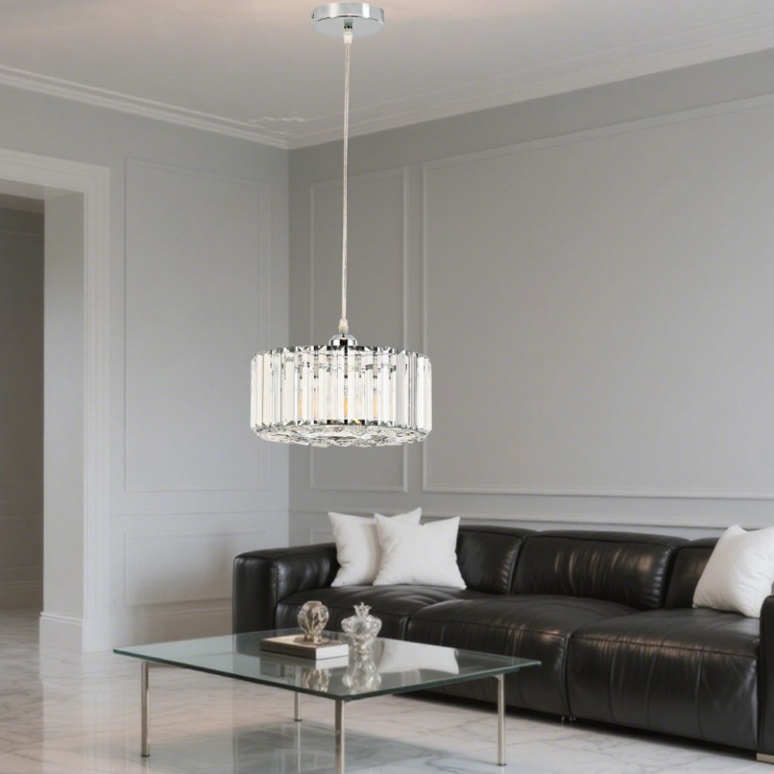 Kabantis šviestuvas VETRO ant lanko 1xE27/60W/230V blizgus chromas