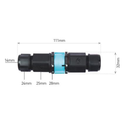 Kabelio jungtis CTL 250V/16A IP68 3x2,5 mm²