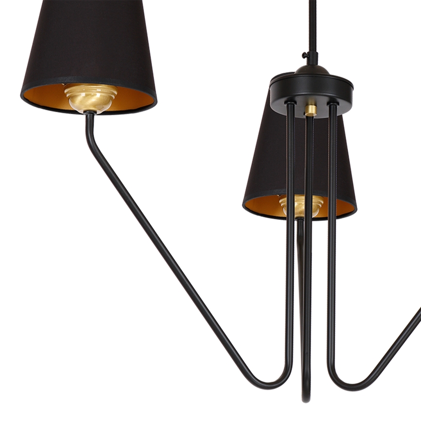 Kabinamas sietynas VICTORIA 3xE27/60W/230V juoda