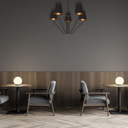 Kabinamas sietynas VICTORIA 5xE27/60W/230V juoda