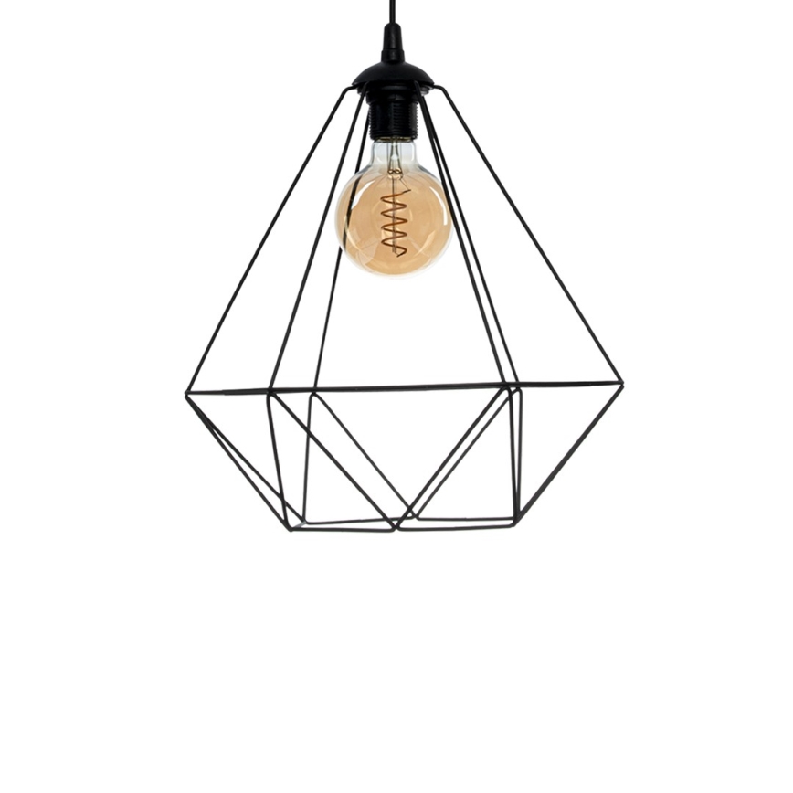 Kabinamas šviestuvas BASKET 1xE27/60W/230V juodas