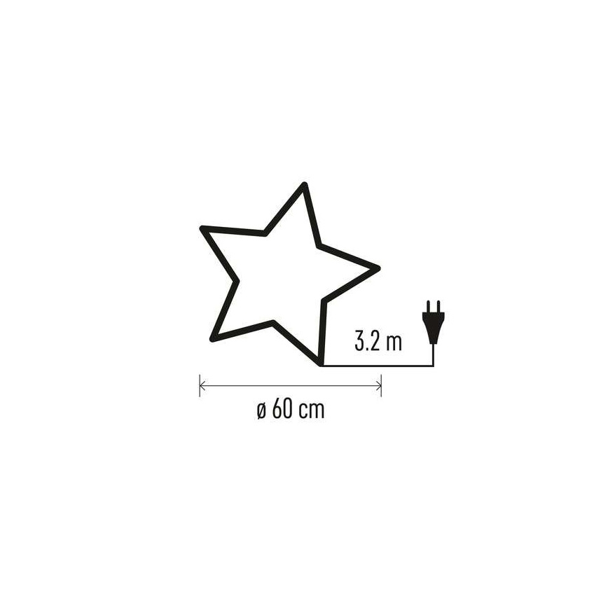 Kalėdinė dekoracija 1xE14/25W/230V d. 60 cm aukso spalvos