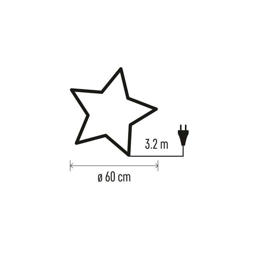 Kalėdinė dekoracija 1xE14/25W/230V d. 60 cm sidabras