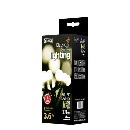 Kalėdinė dekoracija lauko girlianda CHAIN IP44 8m 80xLED