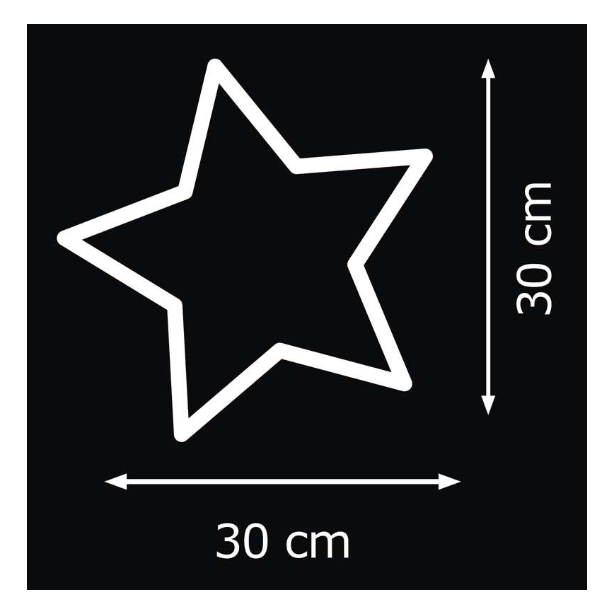 Kalėdinė dekoracija patalpoms IP20 STAR 30xLED/3W/4,5V