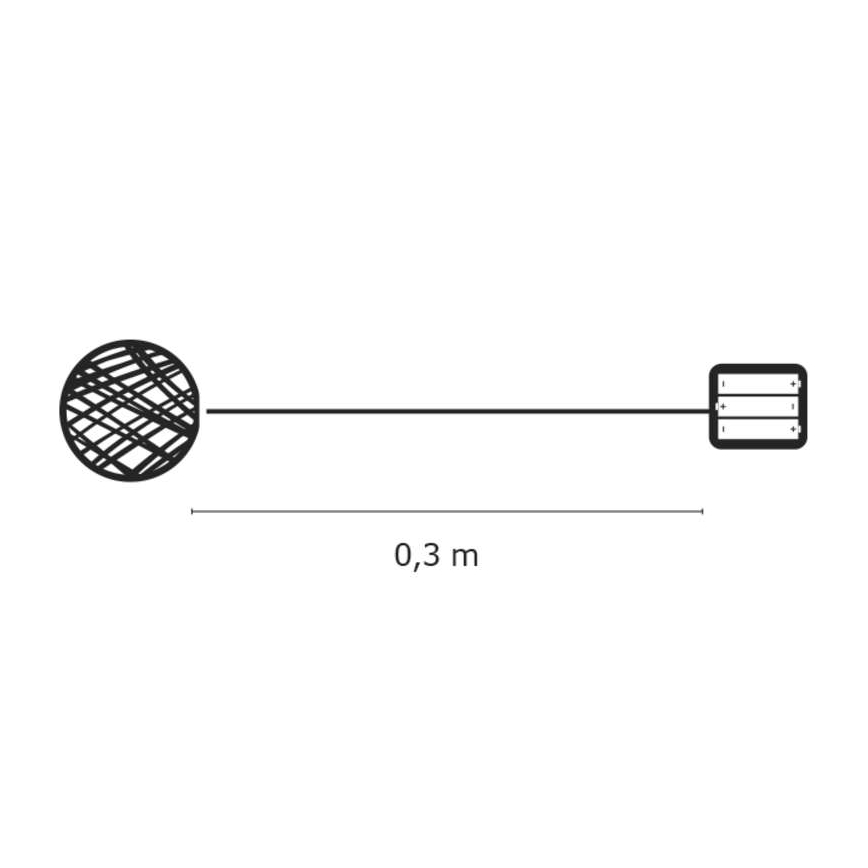 Kalėdinė dekoracija patalpoms IP20 XMAS 20xLED/2W/4,5V