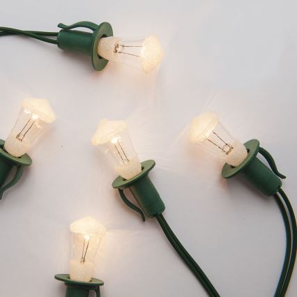Kalėdinė girlianda LANTERN 12xE10/10,7m šiltai balta Pagaminta Europoje