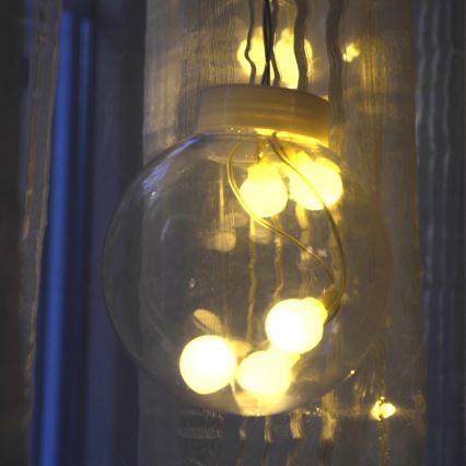 Kalėdinė LED užuolaida WISH BALLS 108xLED/8 funkcijų 4,5 m šiltai balta