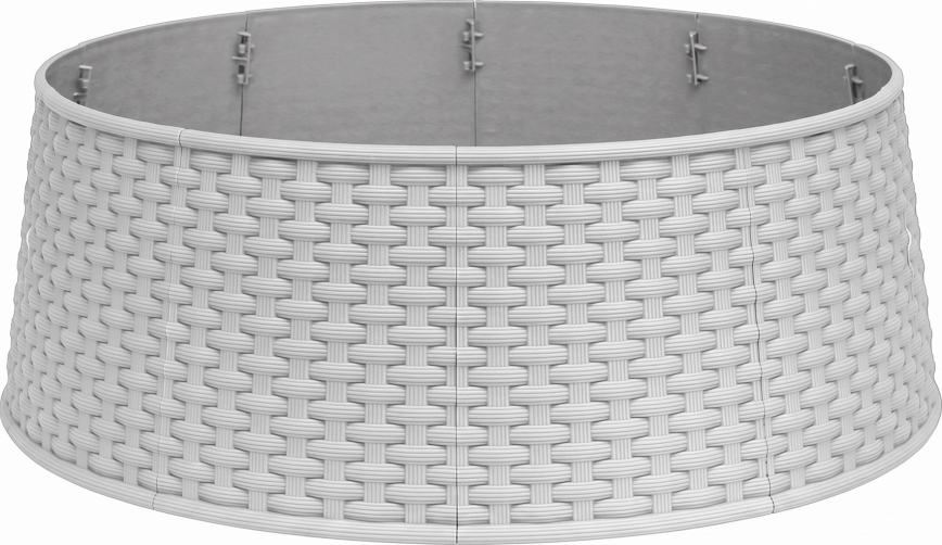 Kalėdinės eglutės stovo dangtis, skersmuo 65 cm, baltas