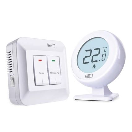 Kambarinis rankinis belaidis termostatas 230V/16A 2xAA baltas