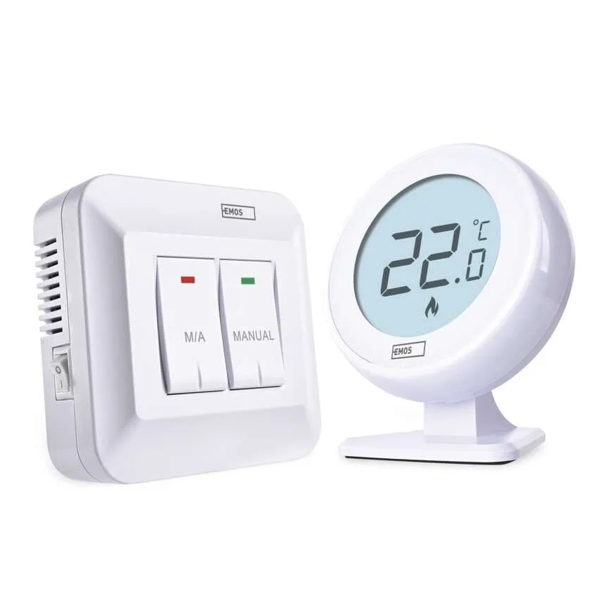 Kambarinis rankinis belaidis termostatas 230V/16A 2xAA baltas
