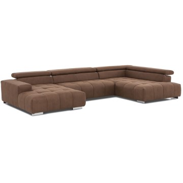 Kampinė U formos sofa TROPEA, dešinė, ruda