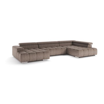 Kampinė U formos sofa TROPEA, dešinė, smėlio spalvos
