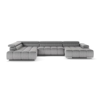 Kampinė U formos sofa TROPEA, kairė, pilka