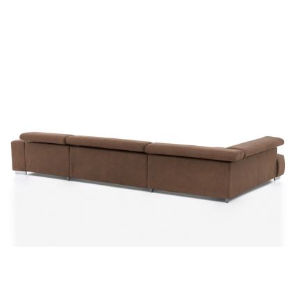 Kampinė U formos sofa TROPEA, kairė, ruda