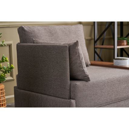 Kampinis fotelis TULA, rudas, kairinis