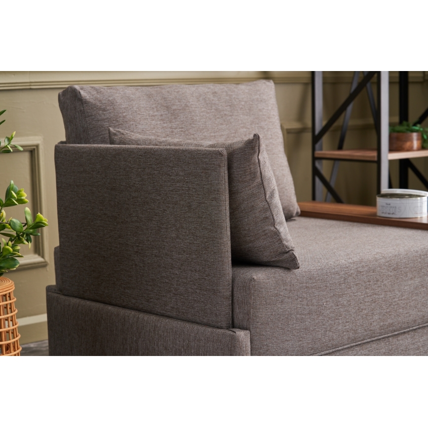 Kampinis fotelis TULA, rudas, kairinis