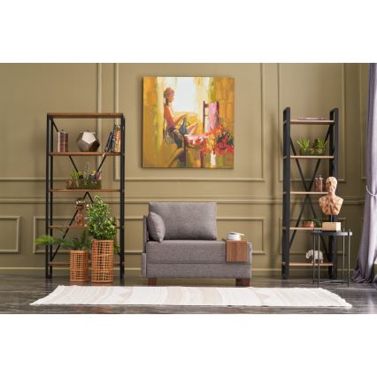 Kampinis fotelis TULA, rudas, kairinis