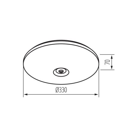LED lubinis šviestuvas su judesio ir sutemų jutikliu FOGLER LED/17W/230V, skersmuo 33 cm