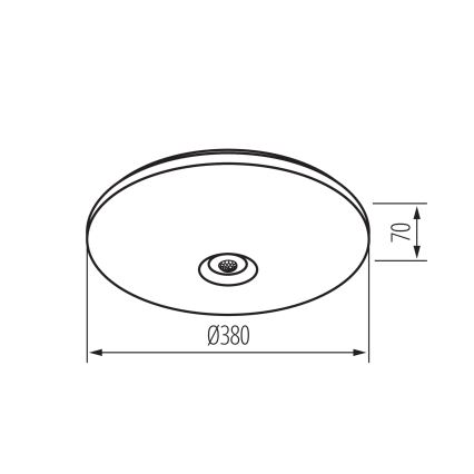 LED lubinis šviestuvas su judesio ir sutemų jutikliu FOGLER LED/24W/230V, skersmuo 38 cm