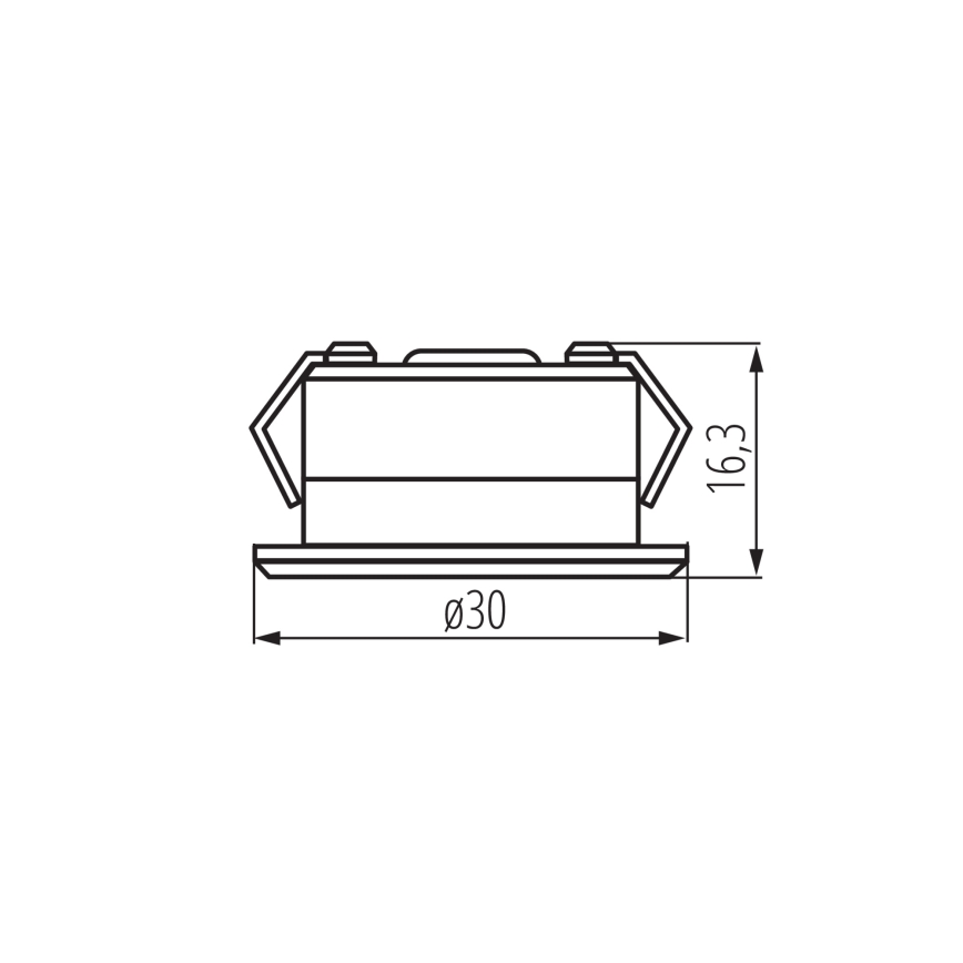 LED Įleidžiamas lauko šviestuvas IMBER LED/1W/12V 3000K diametras 3 cm 40 lm IP65 sidabras