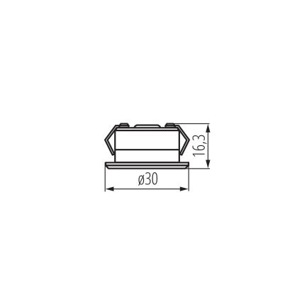 LED Įleidžiamas lauko šviestuvas IMBER LED/1W/12V 4000K diametras 3 cm 30 lm IP65 juoda